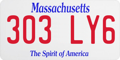MA license plate 303LY6