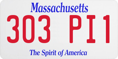 MA license plate 303PI1