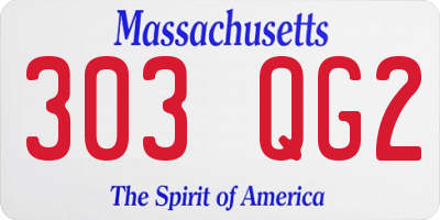 MA license plate 303QG2