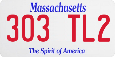 MA license plate 303TL2