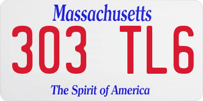 MA license plate 303TL6
