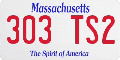 MA license plate 303TS2