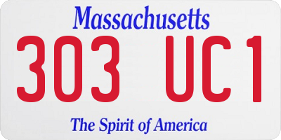 MA license plate 303UC1