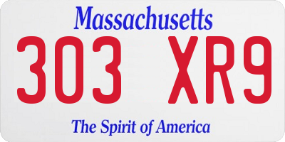 MA license plate 303XR9