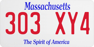 MA license plate 303XY4