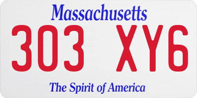MA license plate 303XY6