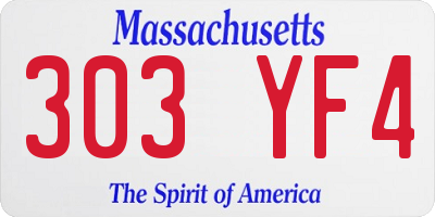 MA license plate 303YF4