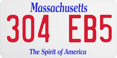 MA license plate 304EB5