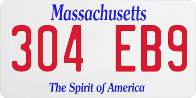MA license plate 304EB9