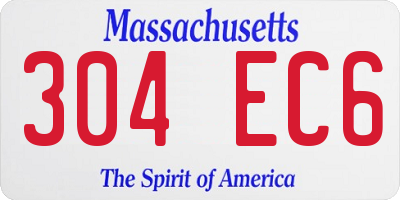 MA license plate 304EC6