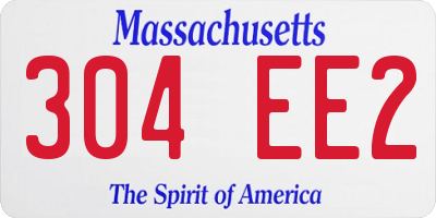 MA license plate 304EE2