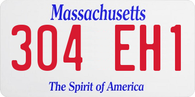 MA license plate 304EH1