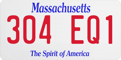 MA license plate 304EQ1