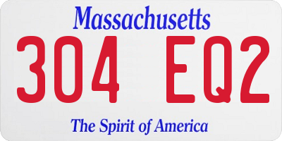 MA license plate 304EQ2