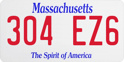 MA license plate 304EZ6