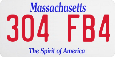 MA license plate 304FB4