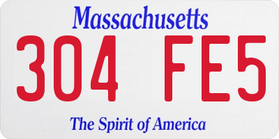 MA license plate 304FE5