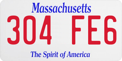MA license plate 304FE6