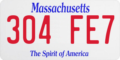 MA license plate 304FE7