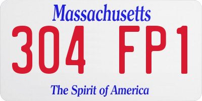 MA license plate 304FP1