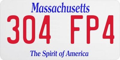 MA license plate 304FP4