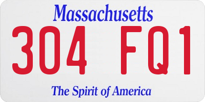 MA license plate 304FQ1