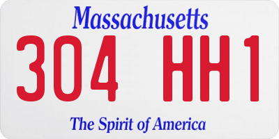 MA license plate 304HH1