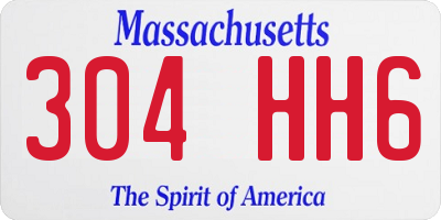 MA license plate 304HH6