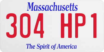 MA license plate 304HP1