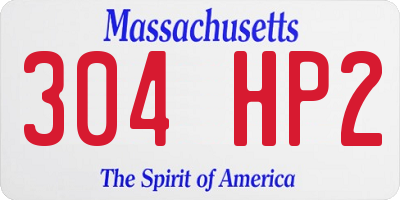 MA license plate 304HP2