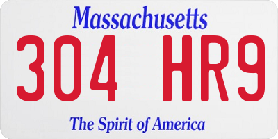 MA license plate 304HR9