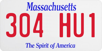 MA license plate 304HU1