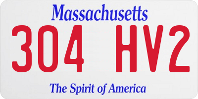 MA license plate 304HV2