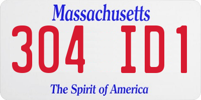 MA license plate 304ID1