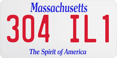 MA license plate 304IL1