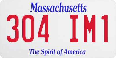 MA license plate 304IM1