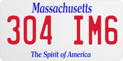 MA license plate 304IM6