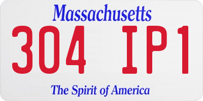 MA license plate 304IP1