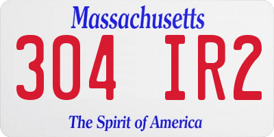 MA license plate 304IR2