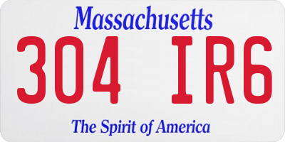MA license plate 304IR6