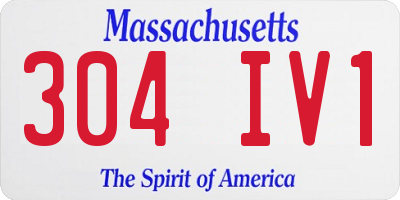 MA license plate 304IV1