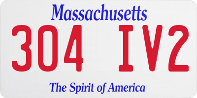 MA license plate 304IV2