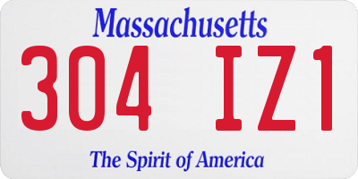 MA license plate 304IZ1