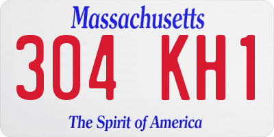 MA license plate 304KH1