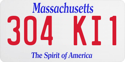 MA license plate 304KI1