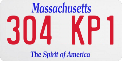 MA license plate 304KP1