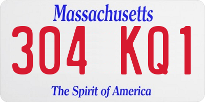 MA license plate 304KQ1