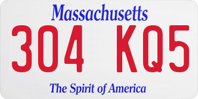 MA license plate 304KQ5