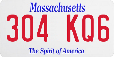 MA license plate 304KQ6