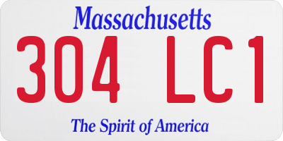 MA license plate 304LC1